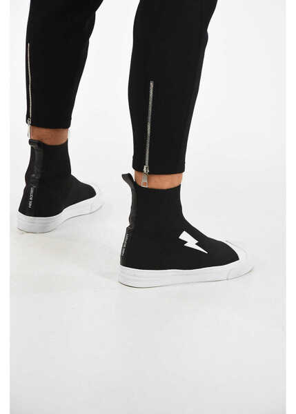 Pantaloni de trening Neil Barrett Joggers Pierced With Chain Black Barbati (BM 7890520) 3