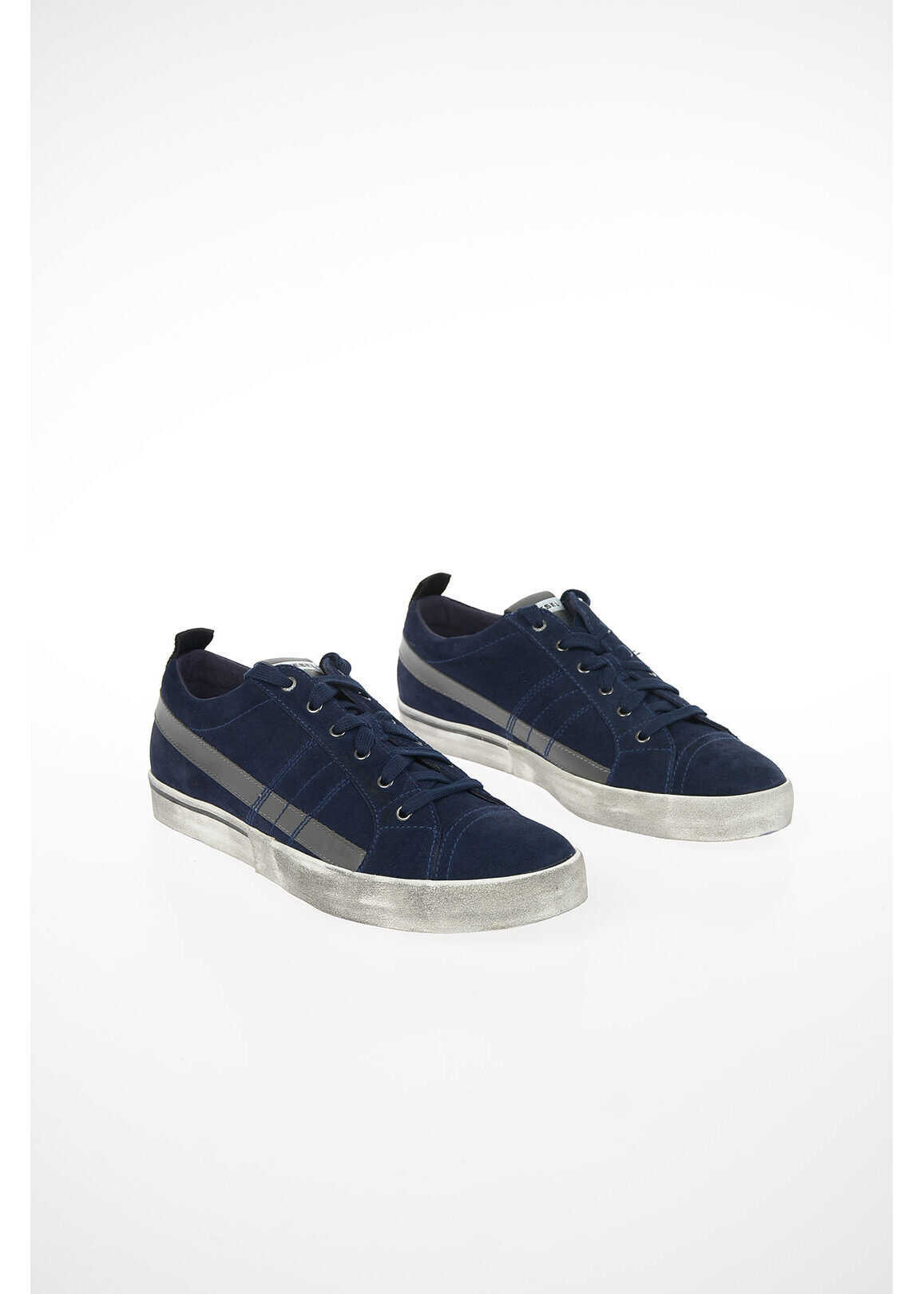 Diesel Suede Leather D-VELOWS D-VELOWS LOW LACE Sneakers BLUE