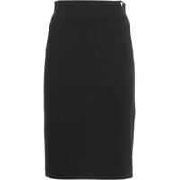 Fuste pana la genunchi Viscose Blend Pencil Skirt In Black Femei