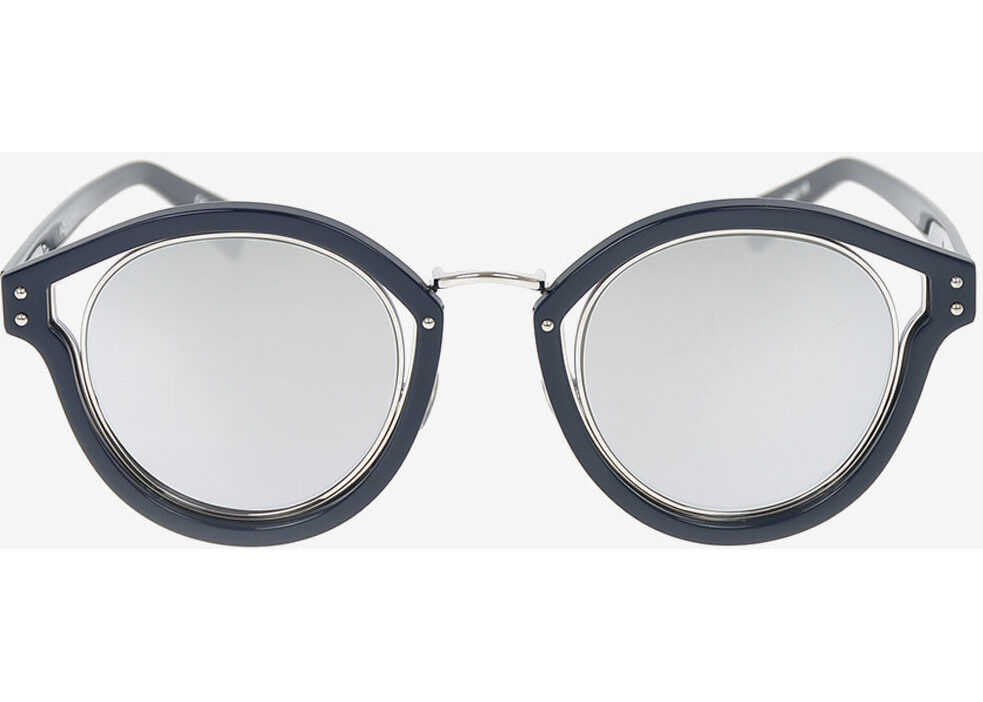 Dior Mirrored Lens Diorelliptic Sunglasses Black