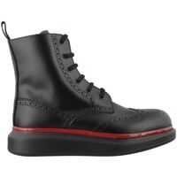 Ghete Alexander McQueen Hybrid Brogued Ankle Boots In Black