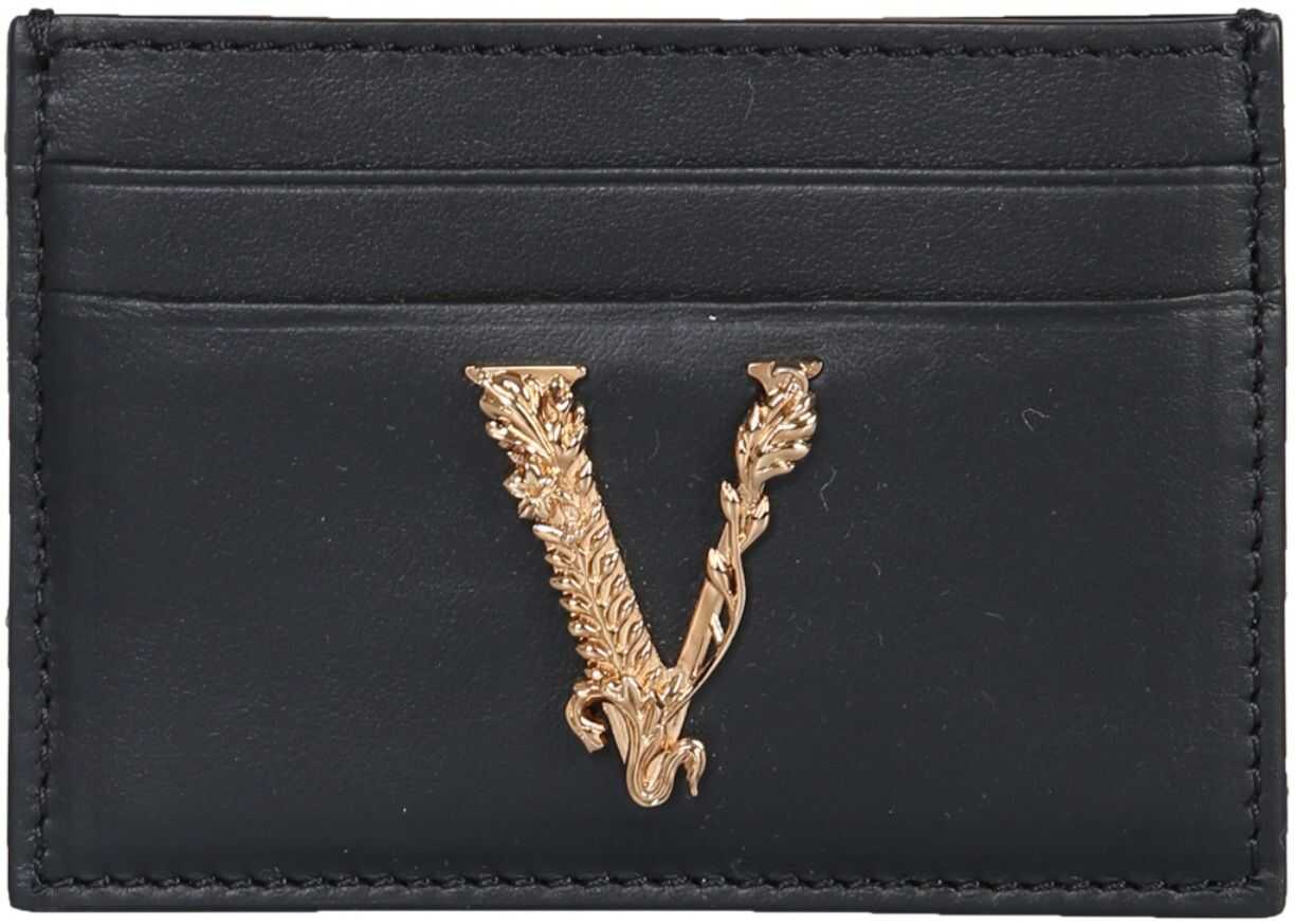 Versace Card Holder With Virtus Logo BLACK