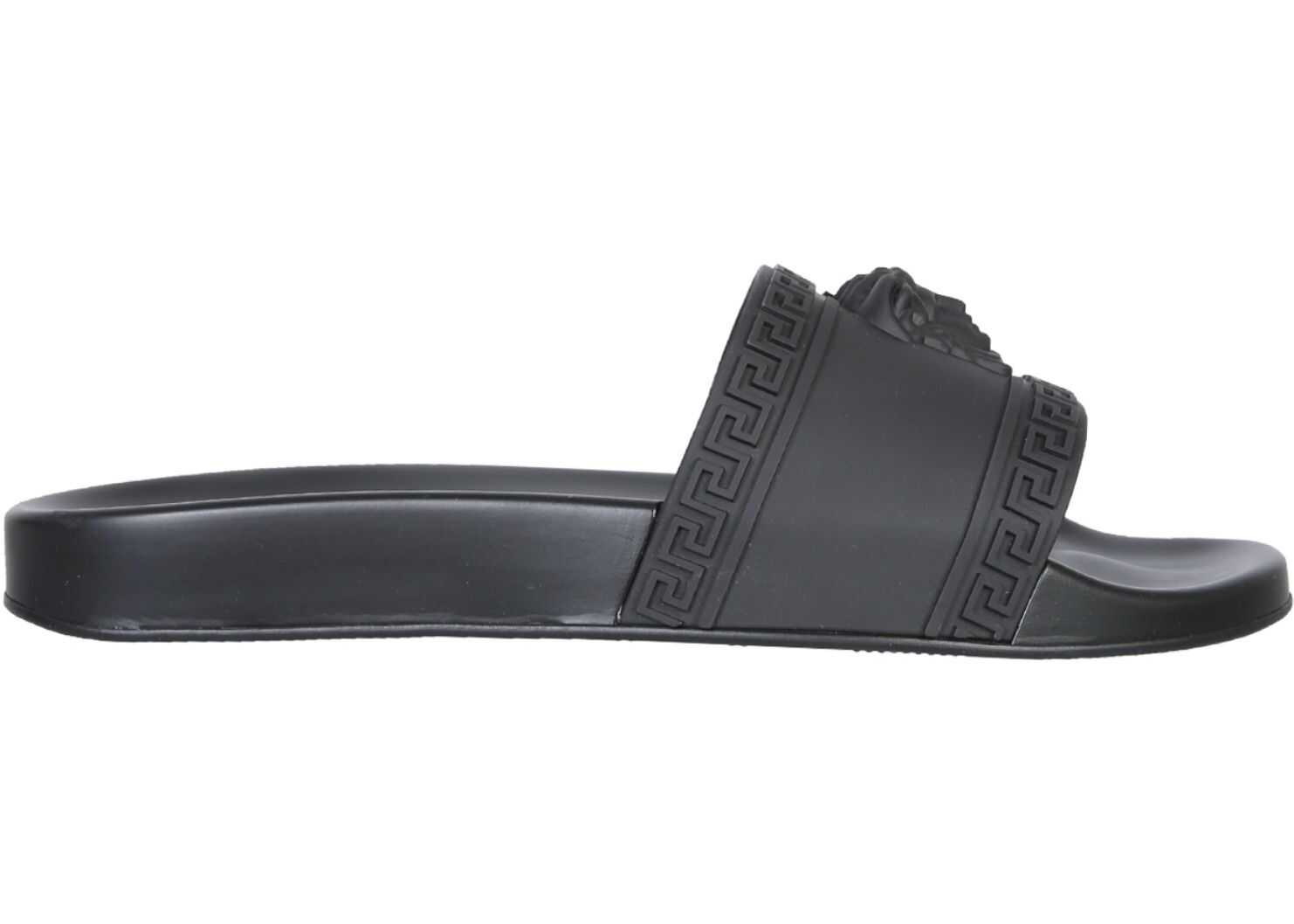 Versace Rubber Slide Sandals BLACK