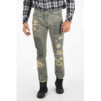 Blugi slim fit BLACK GOLD 17cm Distressed TYPE-2813B Jeans Barbati