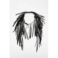 Coliere Leather and Brass COW GIRL Necklace Femei