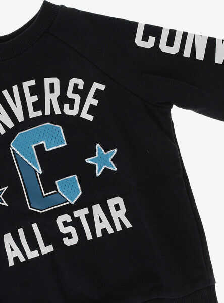Bluze de trening Converse Printed Crewneck Sweatshirt Black Baieti (BM 7894405) 2
