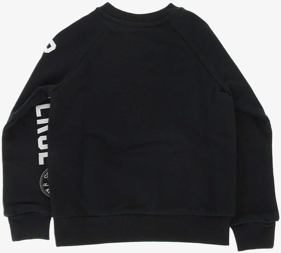 Bluze de trening Converse Printed Crewneck Sweatshirt Black Baieti (BM 7894405) 3