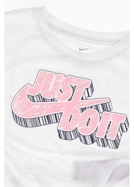 Tricouri Nike Printed T-Shirt With Bow White Baieti (BM 7895398) 2
