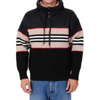 Pulovere casual Striped Wool And Cashmere Hoodie Barbati