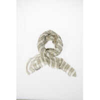 Esarfe Cotton and Silk Printed Striped Foulard 120x120cm Femei
