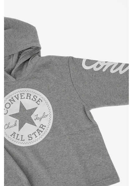 Bluze de trening Converse All Star Chuck Taylor Brushed Cotton Hoodie Gray Baieti (BM 7897888) 2