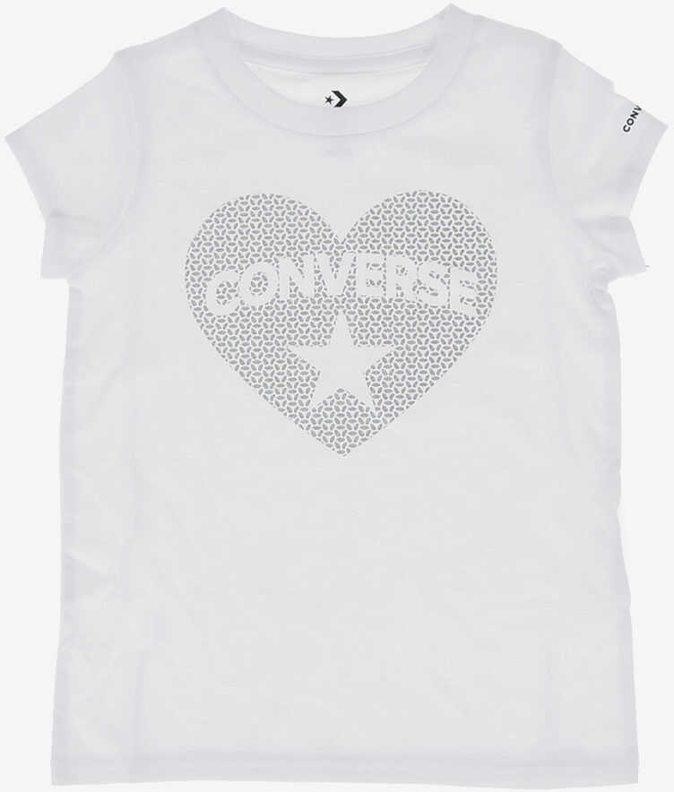 Converse Heart Printed T-Shirt White