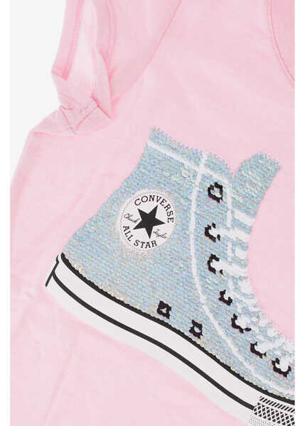 Tricouri Converse Sequined T-Shirt Pink Baieti (BM 7897993) 2