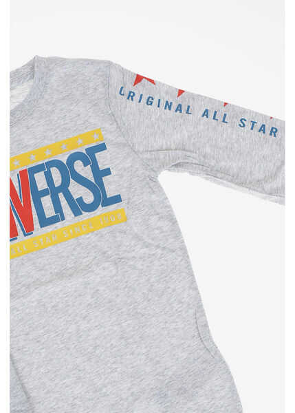 Tricouri Converse Long Sleeve Printed T-Shirt Gray Baieti (BM 7898005) 2