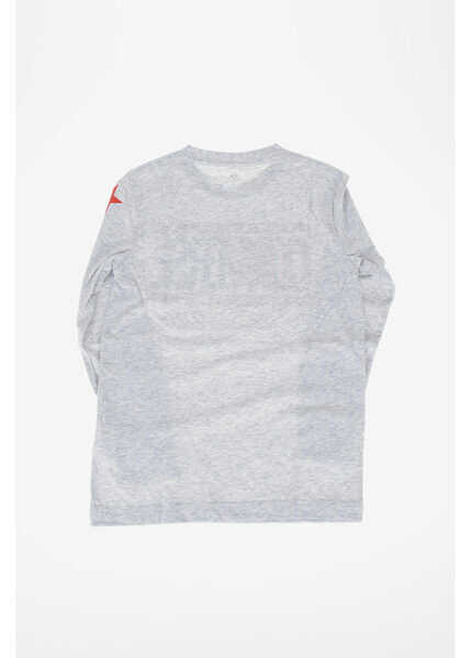 Tricouri Converse Long Sleeve Printed T-Shirt Gray Baieti (BM 7898005) 3