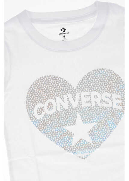 Tricouri Converse Heart Print T-Shirt White Baieti (BM 7898029) 2