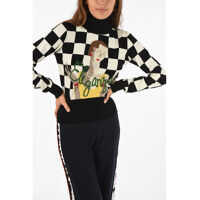 Pulovere casual check cashmere turtle-neck sweater Femei