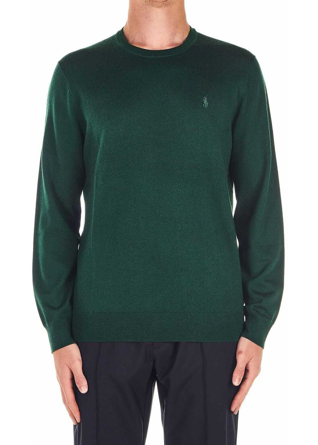 Ralph Lauren Light sweater with embroidery logo Green