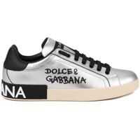 Sneakers Dolce & Gabbana Portofino Sneakers In Silver Color