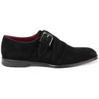 Mocasini Velvet Monkstrap Loafers In Black Barbati