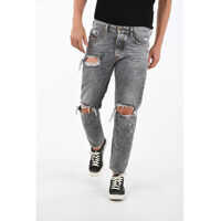 Blugi slim fit 17cm Stonewashed Distressed MHARKY L.30 Jeans Barbati