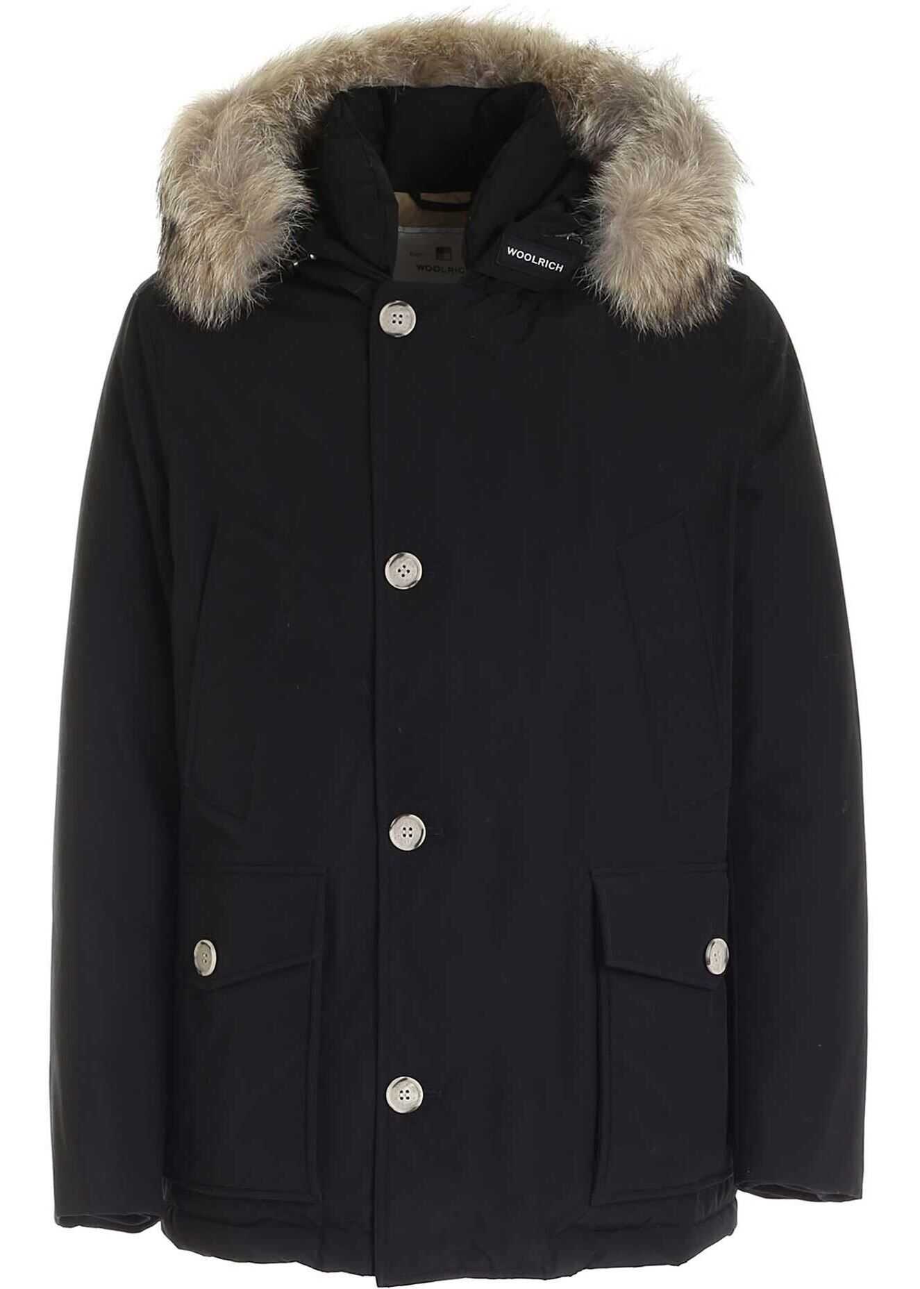 Woolrich Artic Anorak Down Jacket In Black Black