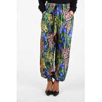 Pantaloni office Printed Wide Fit Pants Femei