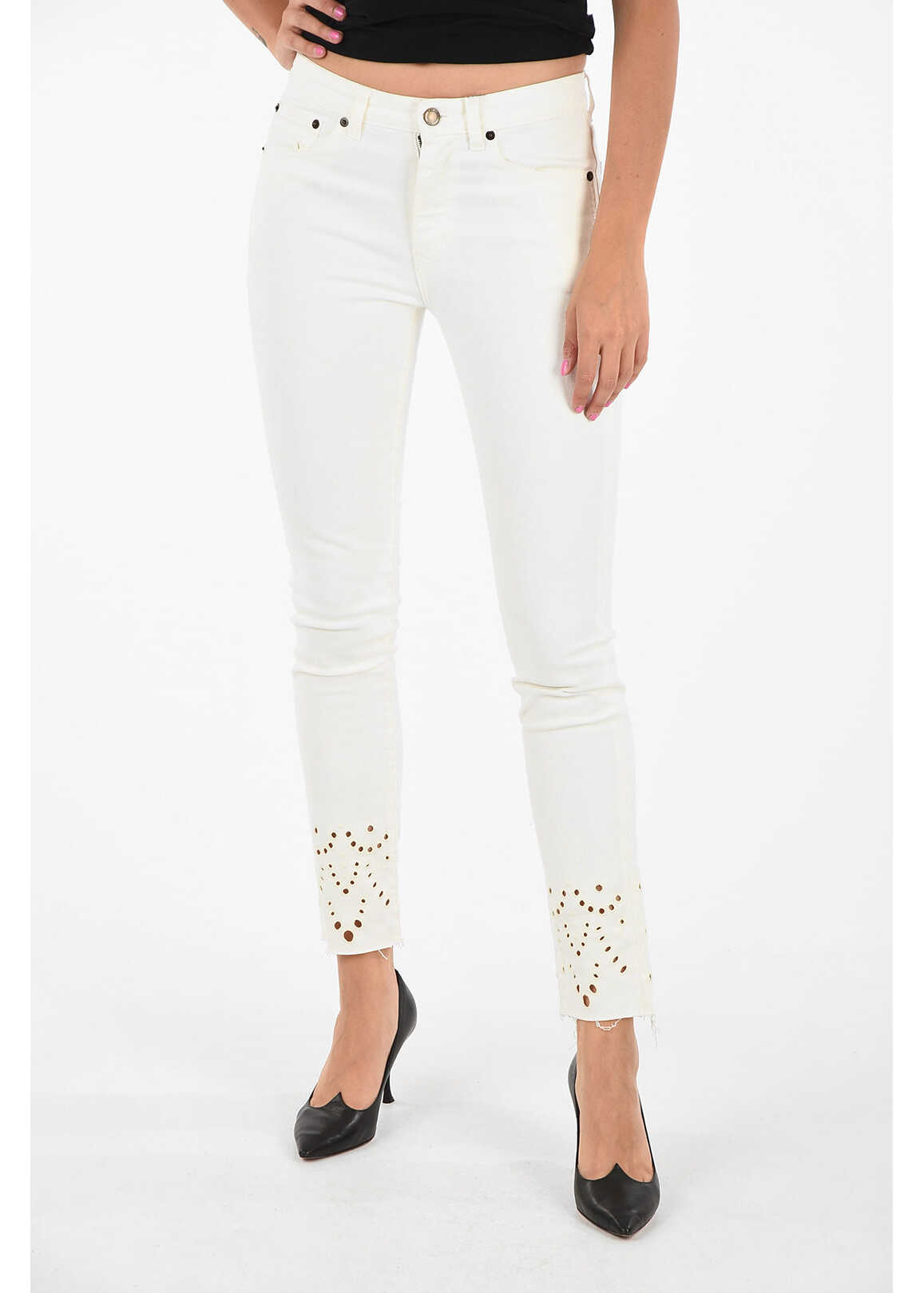 Saint Laurent Stretch Denim Skinny Fit Jeans White image5