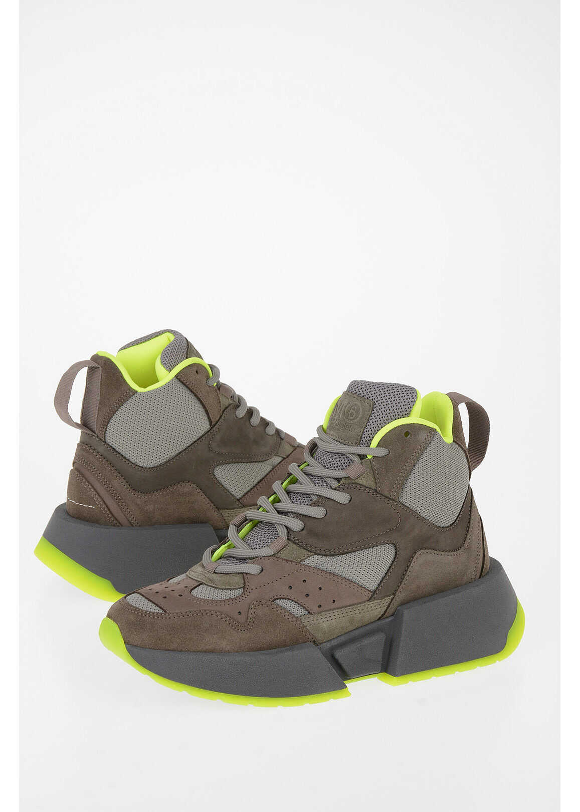 MM6 Fabric and Leather Sneakers