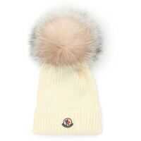 Caciuli Ribbed Beanie In Ivory Color Fete