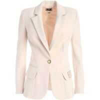 Sacouri office Single-Breasted Jacket In Ivory Color Femei