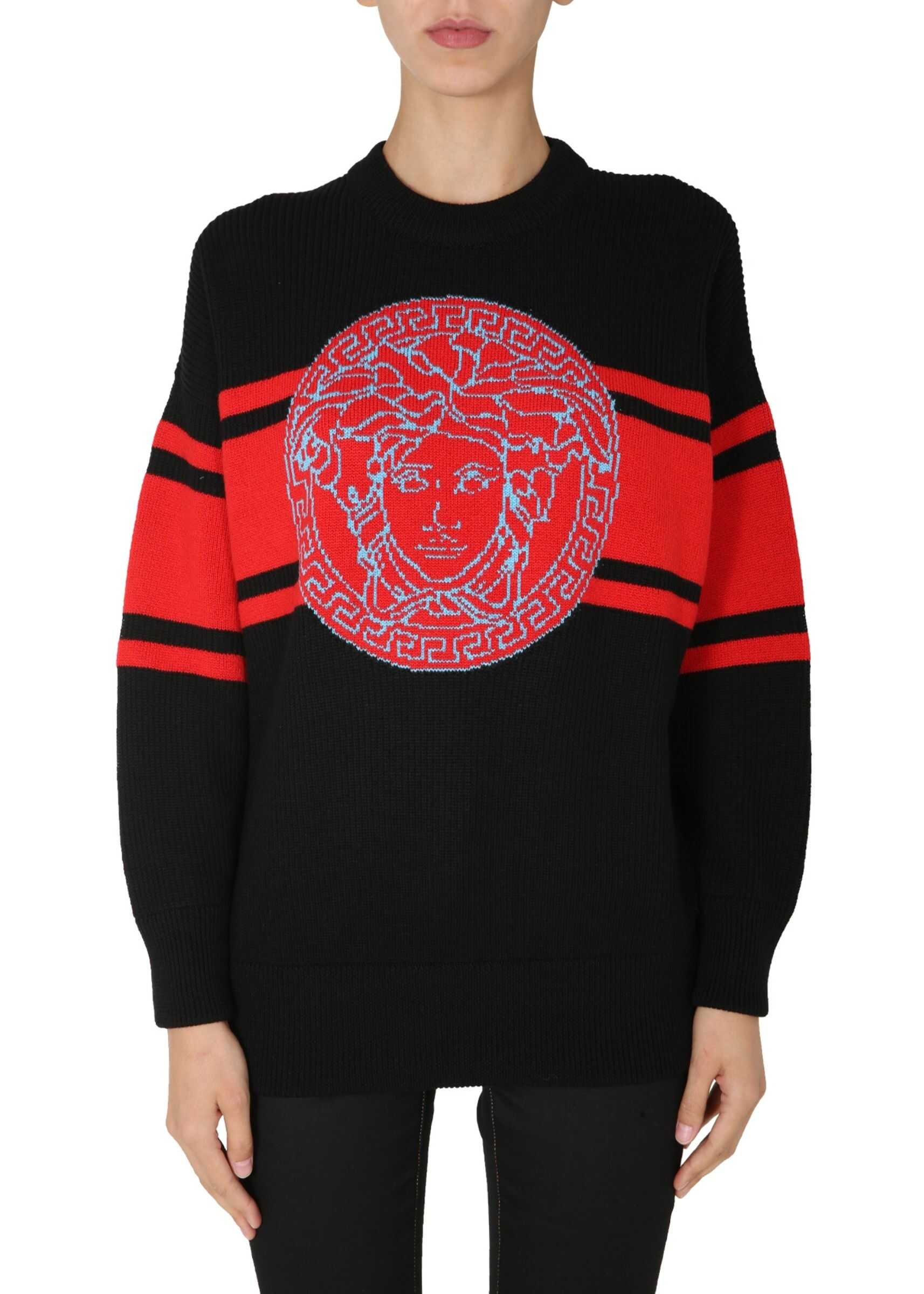Versace Crew Neck Sweater A87167_A235908A1008 BLACK