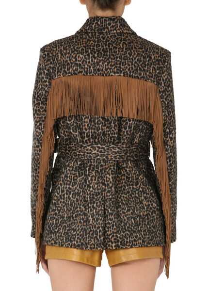 Sacouri office Saint Laurent Jacket With Fringes ANIMALIER Femei (BM 7910488) 3