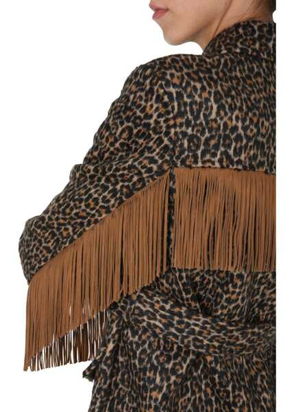 Sacouri office Saint Laurent Jacket With Fringes ANIMALIER Femei (BM 7910488) 4