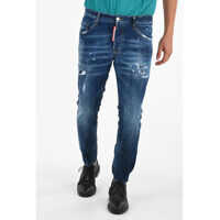 Blugi slim fit 16cm Distressed and Printed SKATER Jeans Barbati
