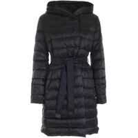 Geci de iarna Novef Black Down Jacket Featuring Hood Femei