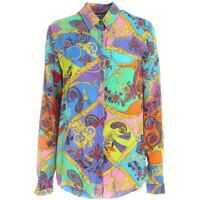 Camasi casual Paisley Belt Print Multicolor Shirt Femei