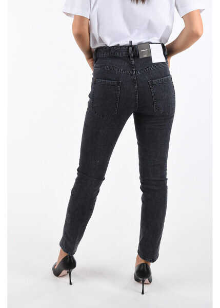 Blugi skinny DSQUARED2 Stretch Denim Cool Girl Jeans Black Femei (BM 7911757) 2