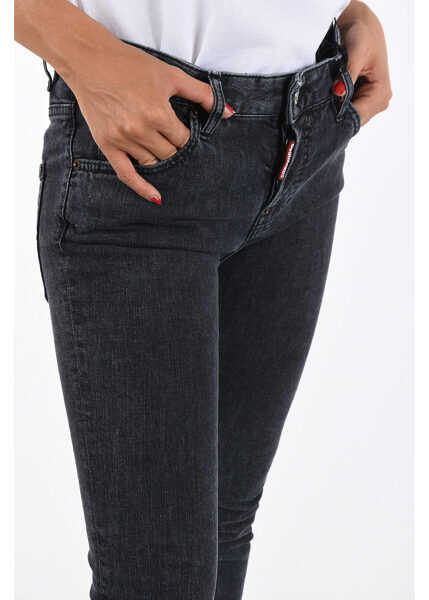 Blugi skinny DSQUARED2 Stretch Denim Cool Girl Jeans Black Femei (BM 7911757) 3