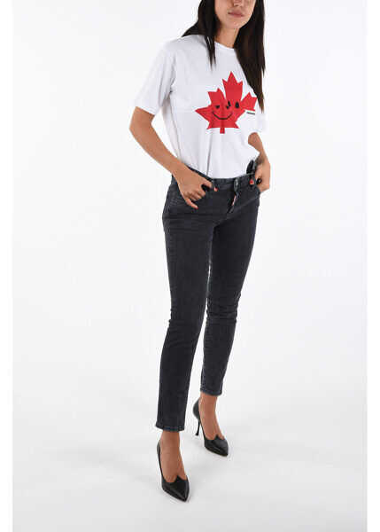 Blugi skinny DSQUARED2 Stretch Denim Cool Girl Jeans Black Femei (BM 7911757) 4