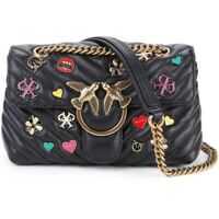 Genti tip postas Love Puff V Quilt Mini Bag In Black Femei
