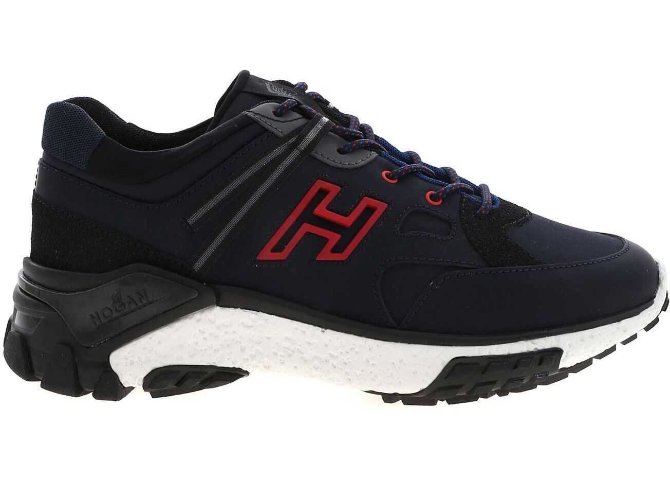 Hogan Urban Trek Sneakers In Blue And Black Blue