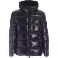 Geci de iarna Rubberized Logo Down Jacket In Black Barbati