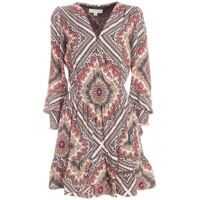Rochii scurte Foulard Multicolor Print Dress Femei