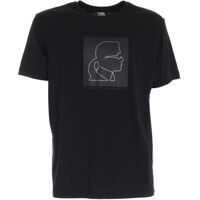 Tricouri Karl Profile Logo T-Shirt In Black Barbati