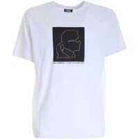 Tricouri Karl Profile Logo T-Shirt In White Barbati