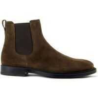 Ghete Suede Leather Chelsea Boots In Brown Barbati