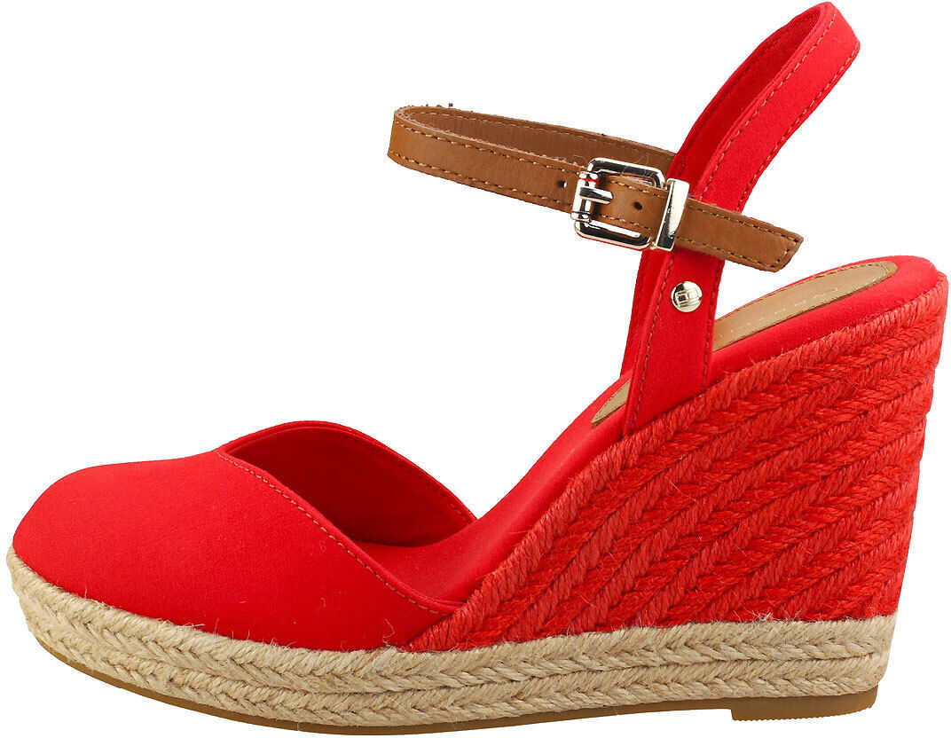 Tommy Hilfiger Basic Closed Toe High Wedge Sandals In Red* Red