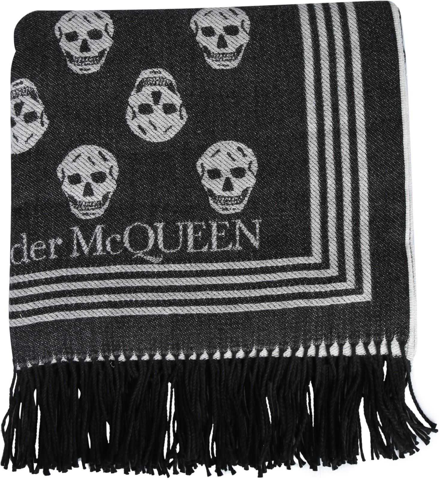 Alexander McQueen Scarf With Skull BLACK