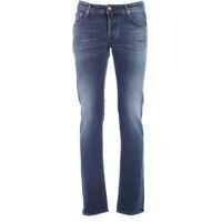 Blugi drepti Orange Logo Jeans In Faded Blue Barbati